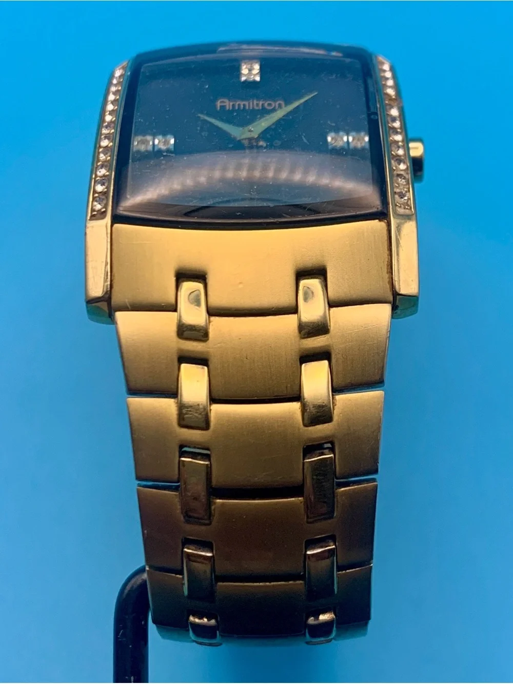 ARMITRON 20/4541GP Men’s Dress Wristwatch All St Steel Japan Movt Works New Batt